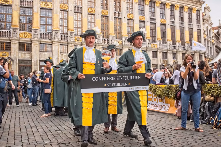 Desfile en la Belgian Beer Weekend de Bruselas