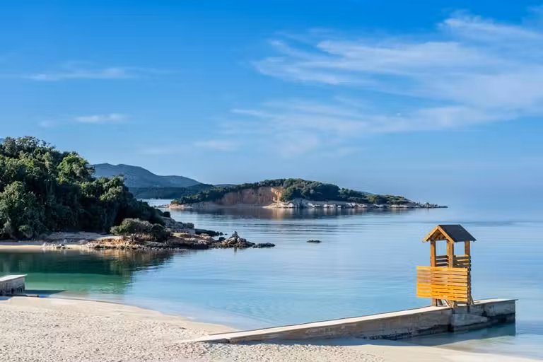 Playa de Ksamil, en la costa de Albania.