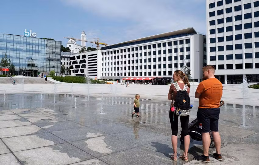 Plaza de la Unidad, en Kaunas.