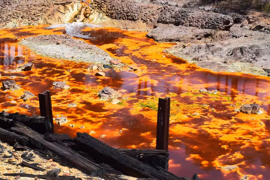 agua en las minas de Riotinto