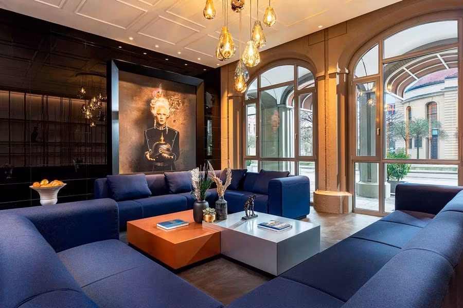 Lobby del hotel Luc, en Berlín.