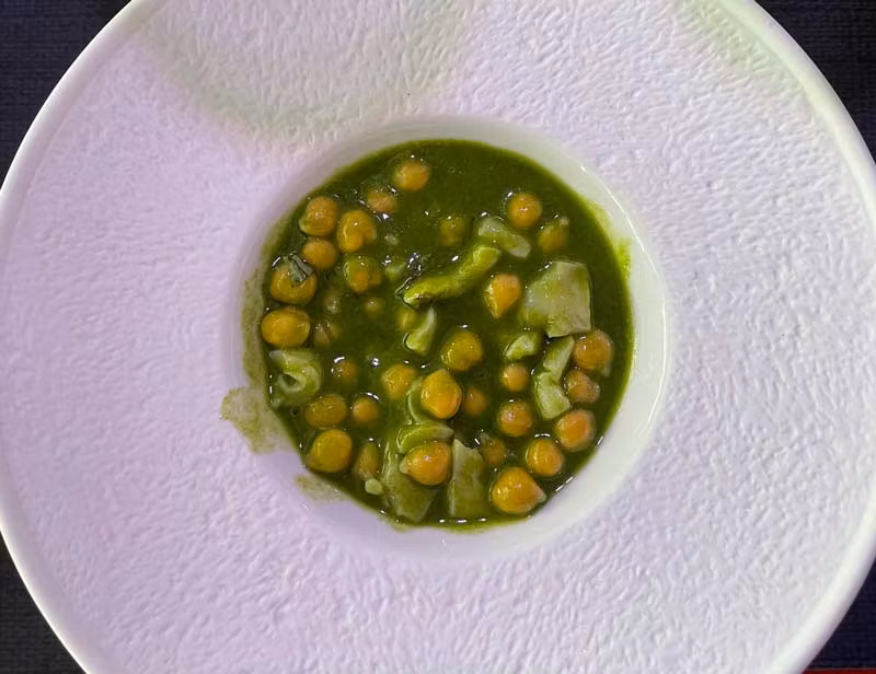 potaje del menú Sorolla del Restaurante Vertical de Valencia