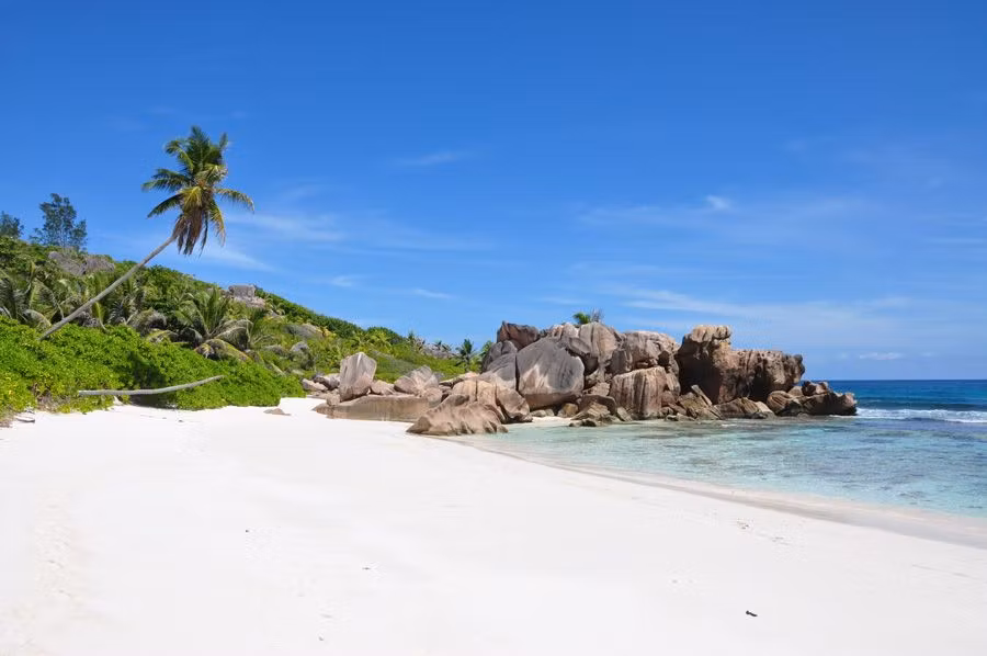 Playa de La Digue (Seychelles).