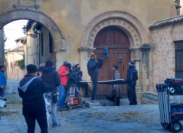 Rodaje de Aitor Luna, en Segovia.