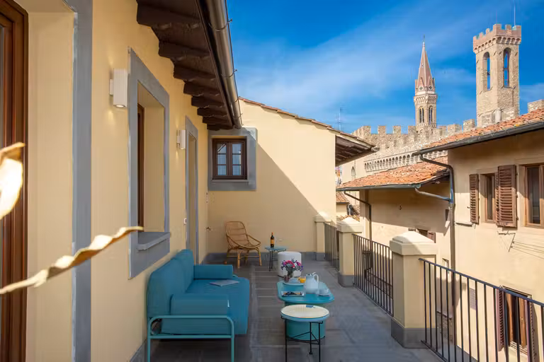 Terraza de una de las habitaciones del hotel Casual Rinascimiento.