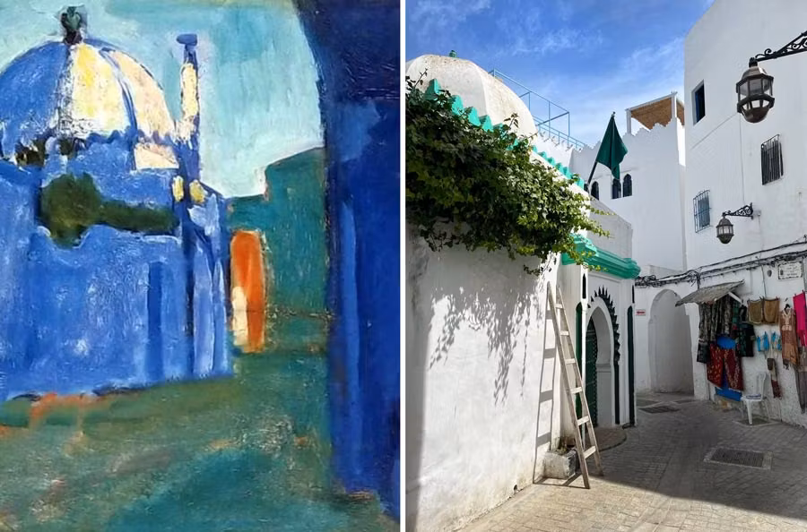 Cuadro de H. Matisse The Marabout y esquina de la medina de Tánger.