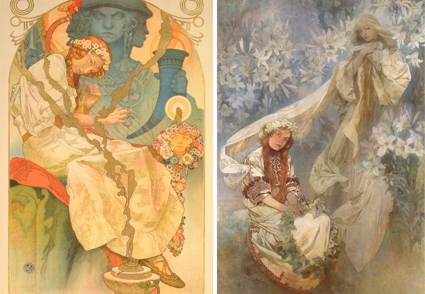 En esta exposición se muestra la colección privada de la familia Mucha.