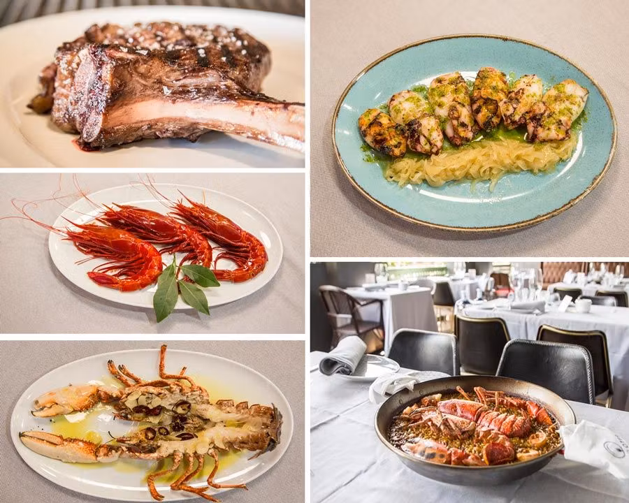 Platos restaurante pez fuego