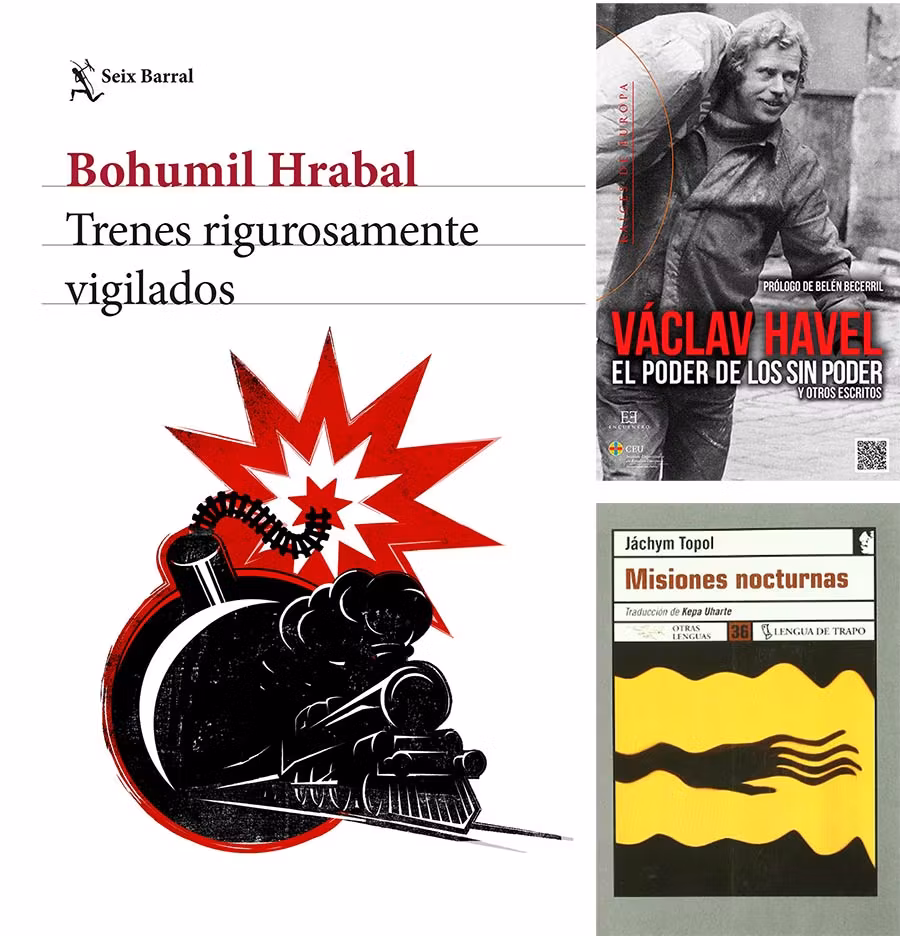 Libros trenes rigurosamente vigilados, El poder de los sin poder y Misiones nocturnas