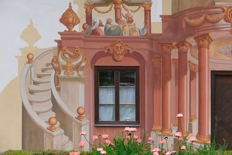 decoración de casa en Oberammergau en Baviera