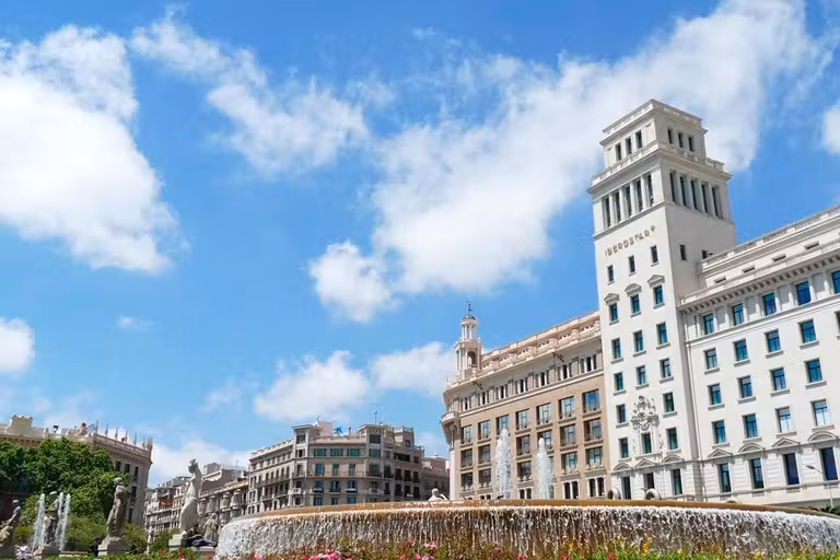 Plaza de Cataluña, en Barcelona.