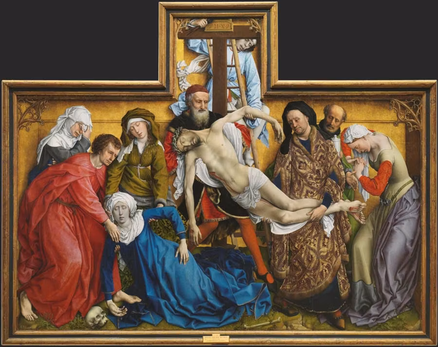 el descendimiento, obra de van der weiden, museo del prado