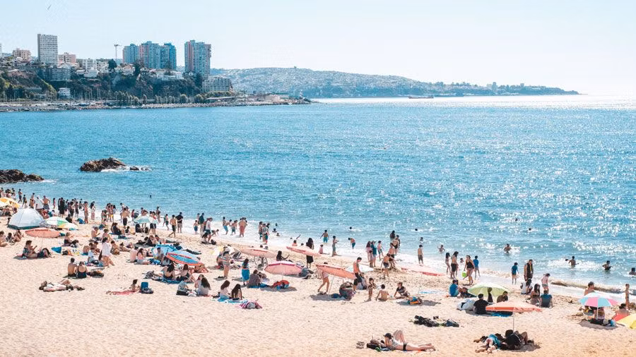 Playa en Viña del Mar.