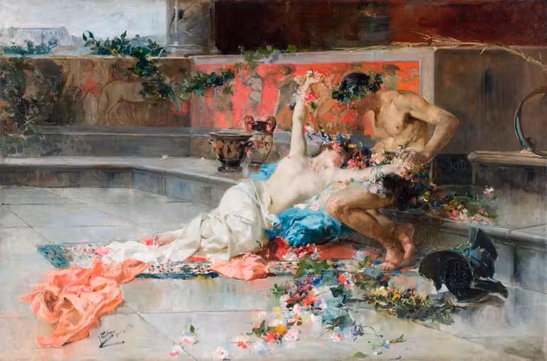Mesalina en brazos de un gladiador de Joaquin sorolla