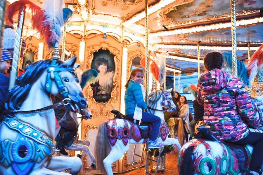 tiovivo plaza de la República en Florencia