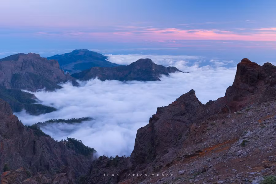 Caldera de Taburiente en la isla de La Palma.