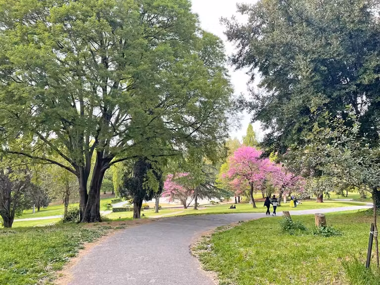 parque de villa Borghese en primavera