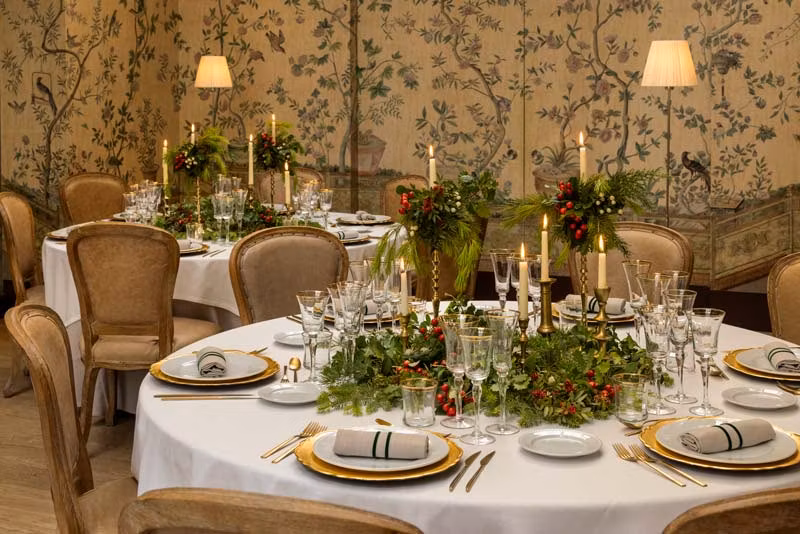 Mesa de gala para la cena de Fin de Año en el hotel URSO.