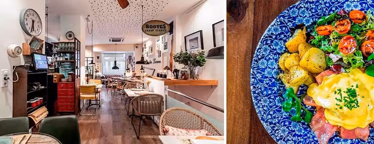 Salón de Bendita Locura y huevos Benedictine