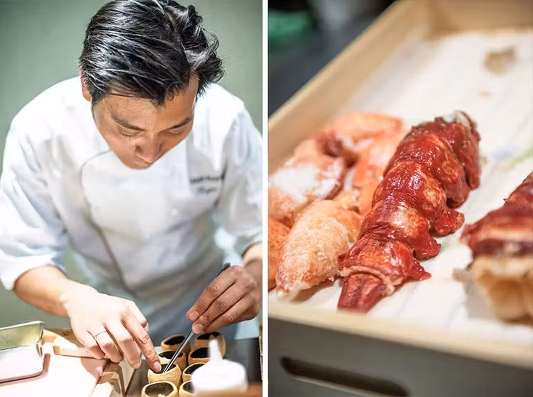 Chef del restaurante Sabi Omakase