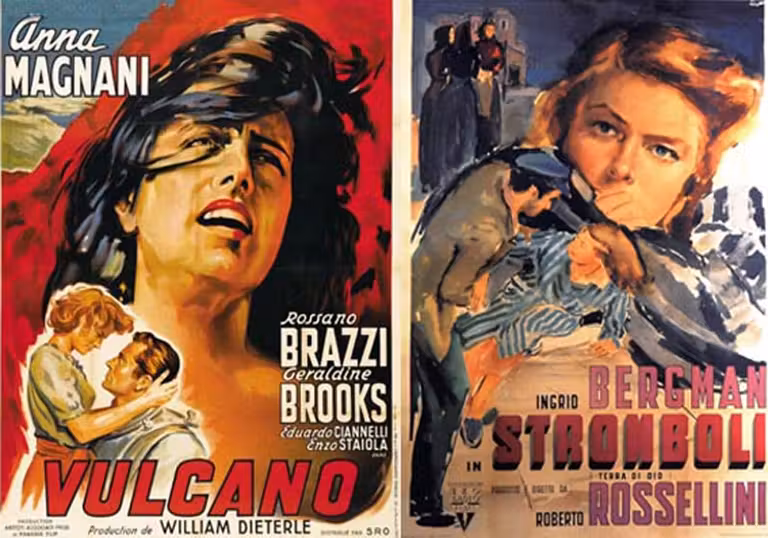 Carteles de Vulcano y Stromboli rodadas en las islas Eolias