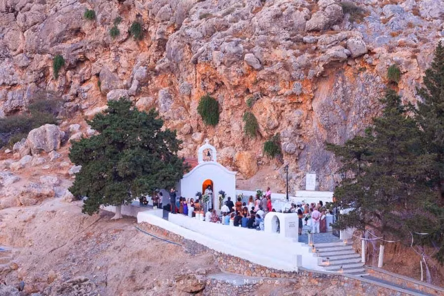 iglesia san pablo, lindos, rodas, islas griegas