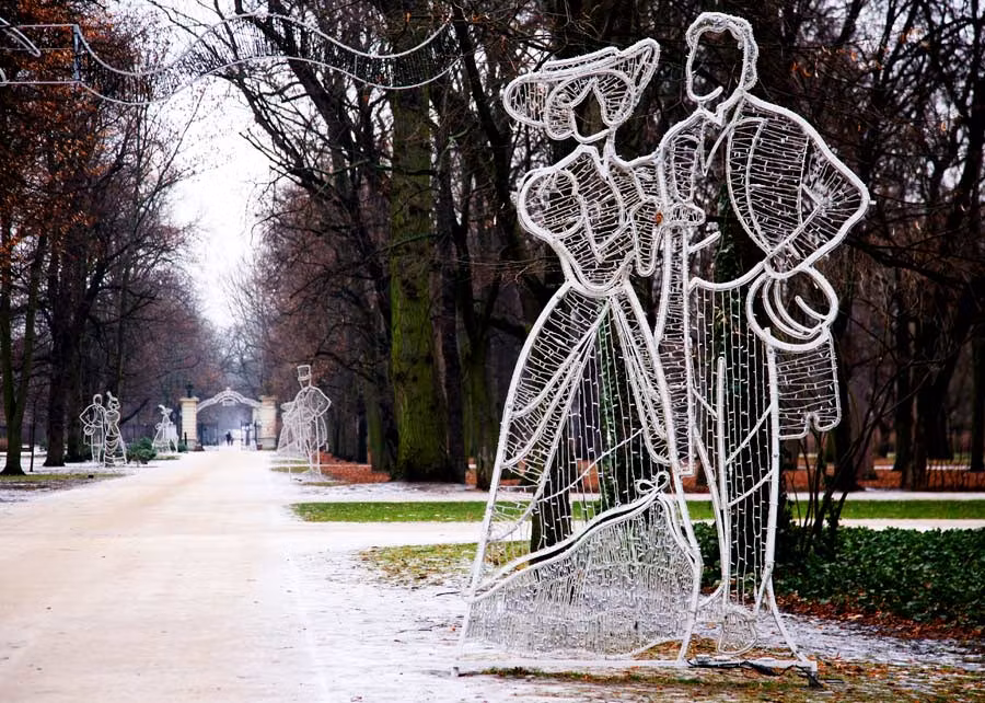 navidad varsovia, navidad parque lazienki