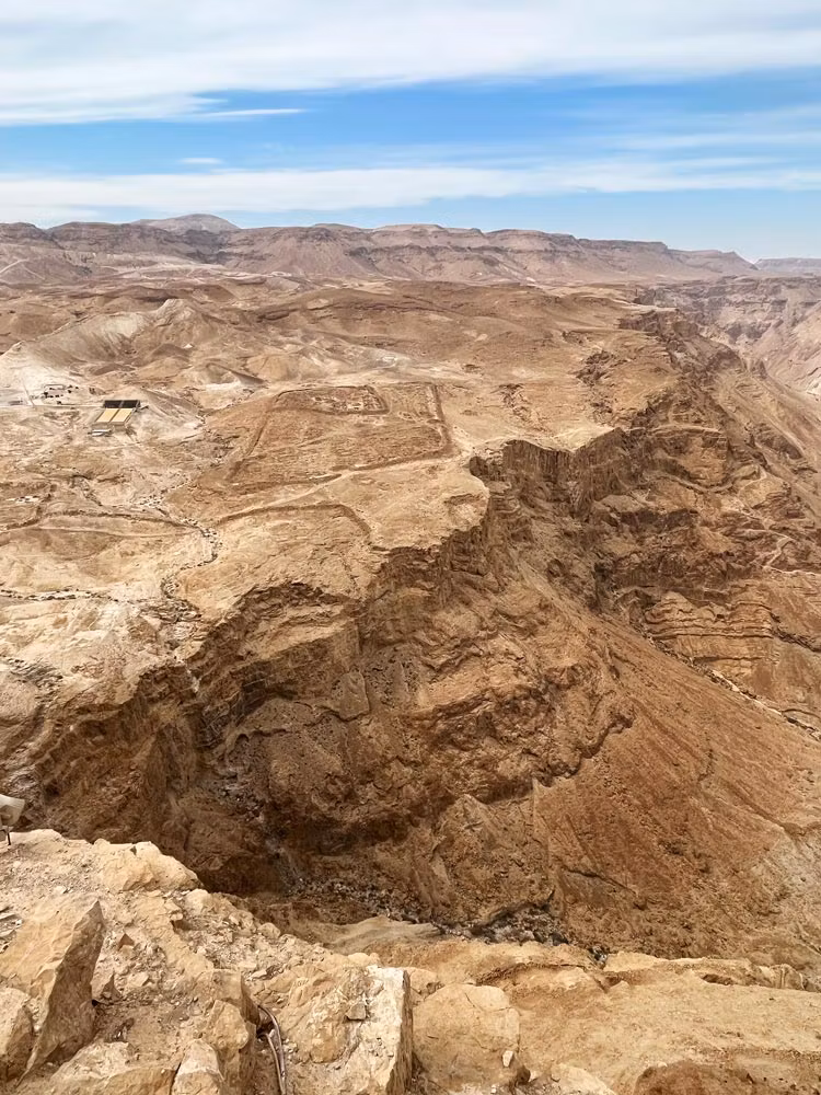 Vista del desierto de Judea desde lo alto de Masada