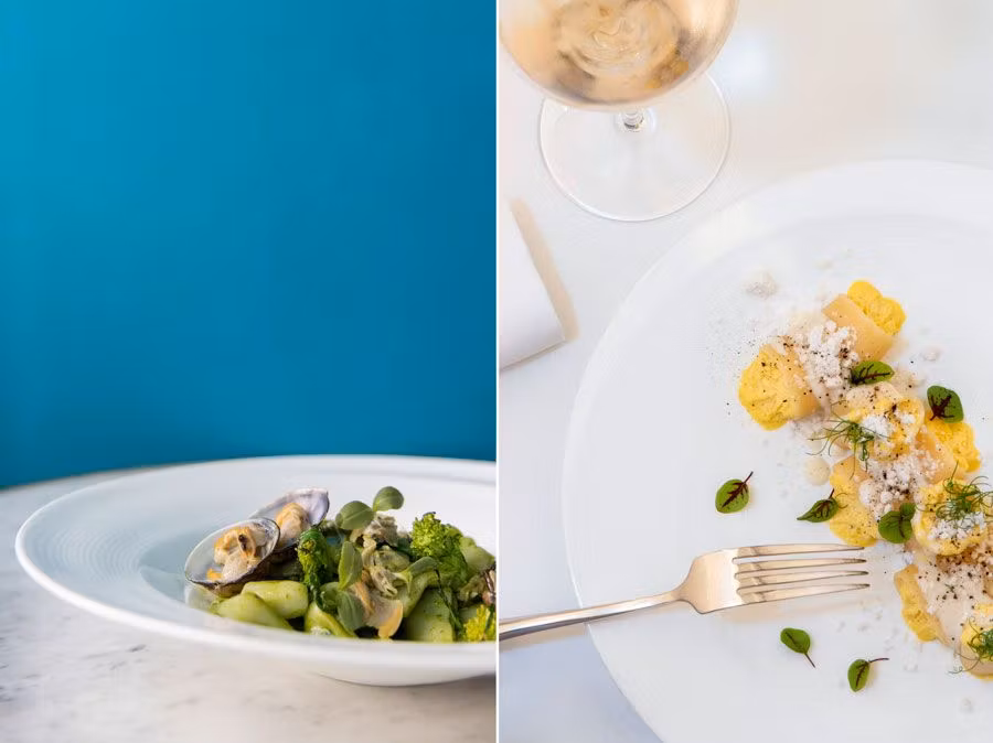 Dos platos de un restaurante del Gran Meliá Villa Agrippina